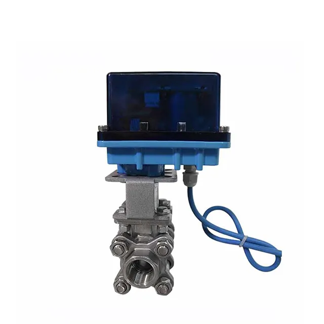 小型耐爆電動作動3ピースボールバルブ 1