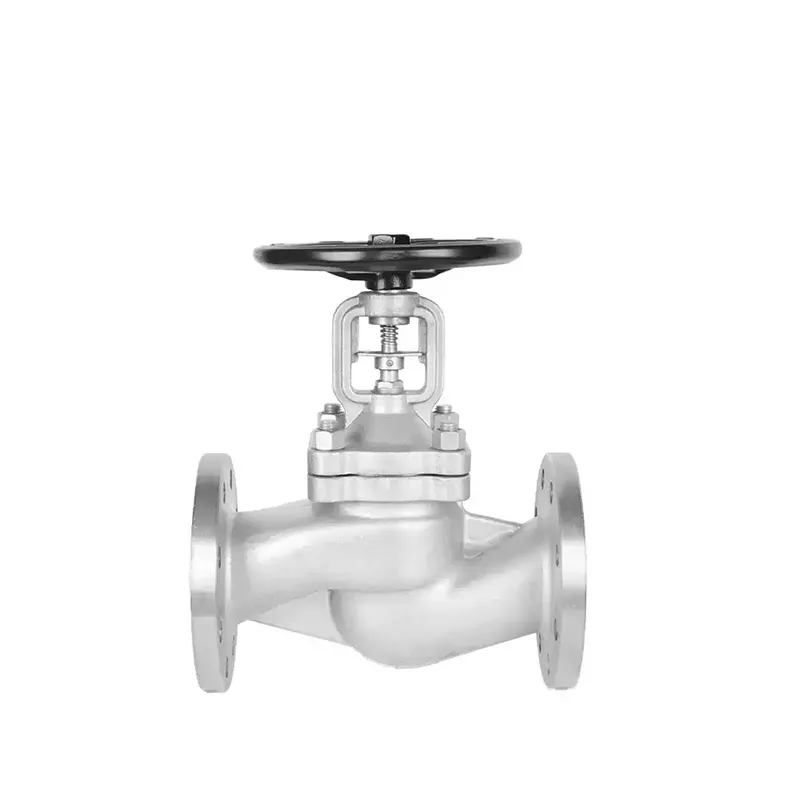 ドイツ標準ステンレススチールベローズ グローブバルブ – 正面図