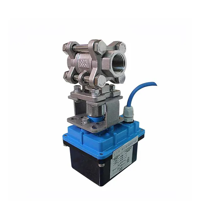 小型耐爆電動作動3ピースボールバルブ 4