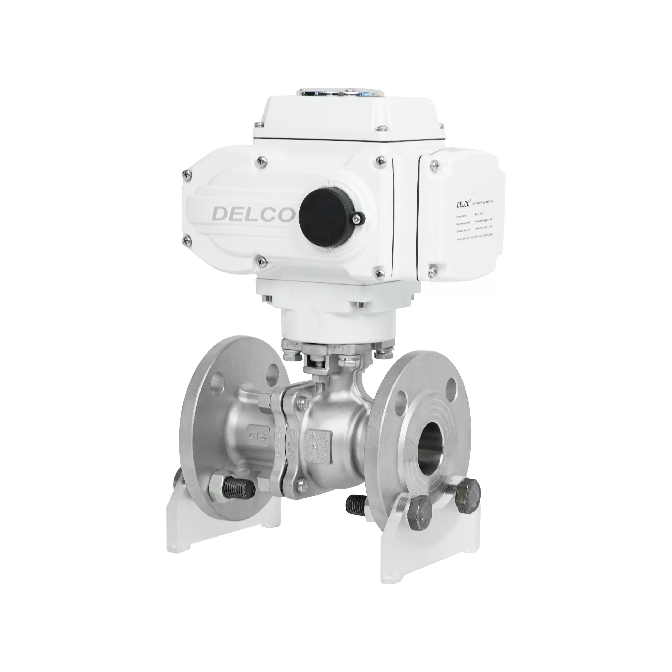 DK55-2PF 電動二方向ステンレススチールフランジ付きボールバルブ 1