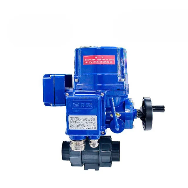 QT-DK55-PL 電気防爆 二方向PVCダブルユニオンボールバルブ 3