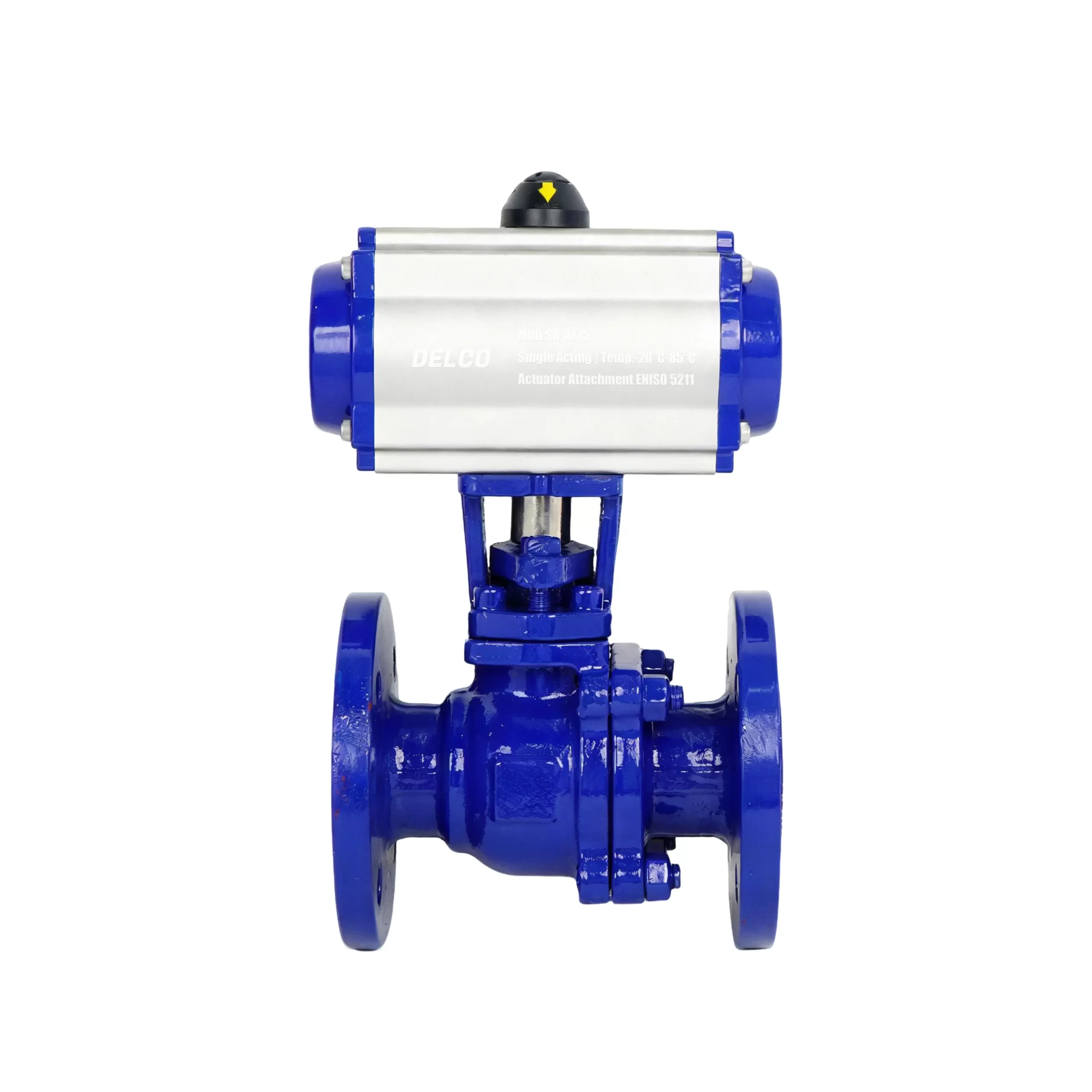DK66-CF Pneumatic Fluorine-Lined Two-Way Flanged Ball Valve 2