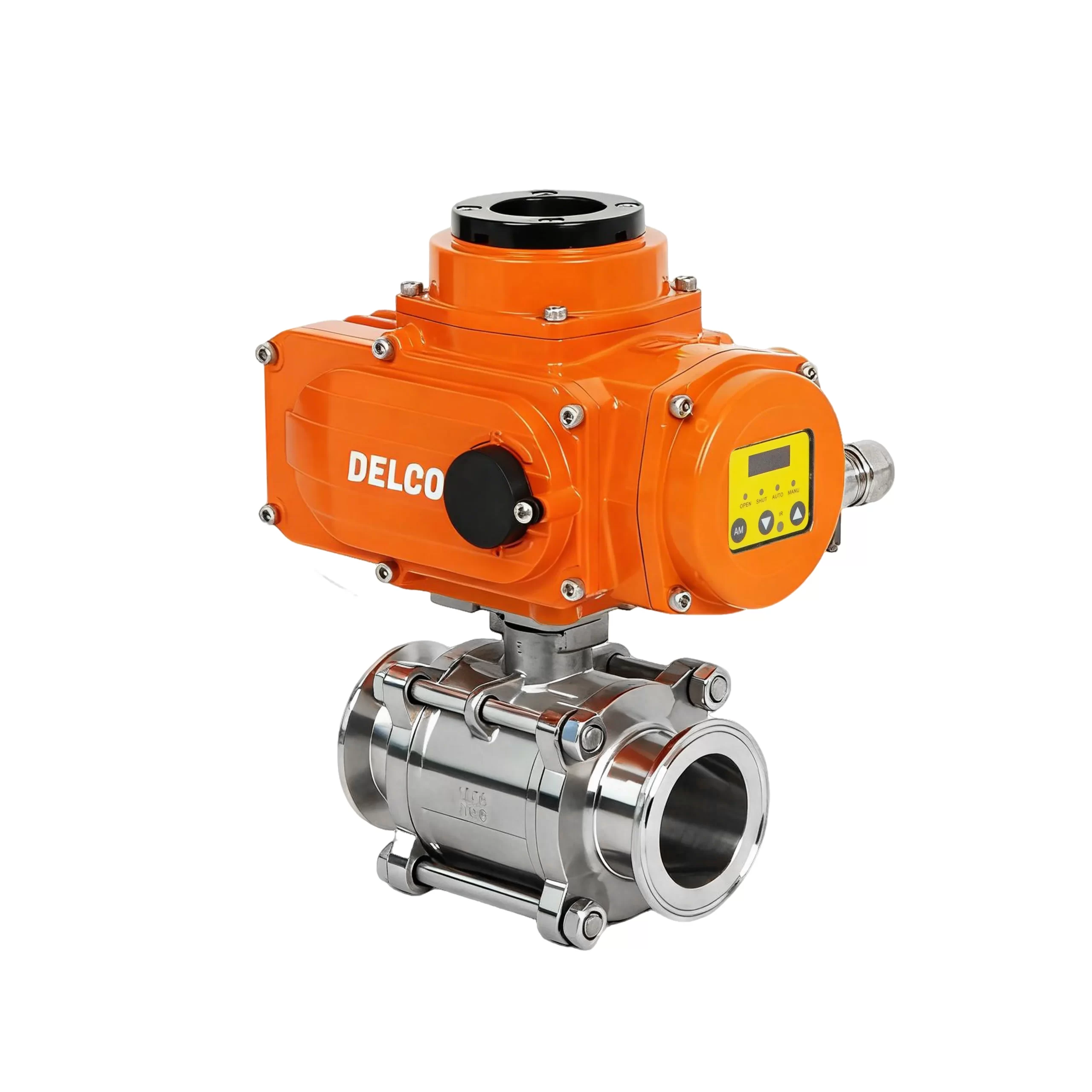 IP67-DK55-3PS-WK Electric Three-Piece Sanitary Clamp Ball Valve 4