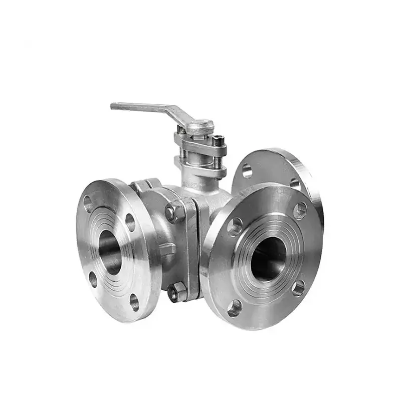 Manual 3-Way Flanged Ball Valve 3